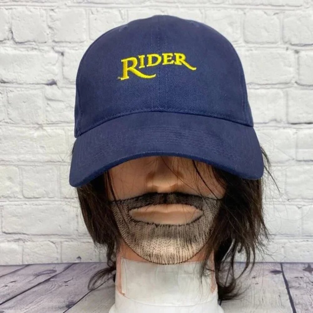 Rider Hat Cap Strap Back Navy Blue Adjustable Embroidered FERSTEN